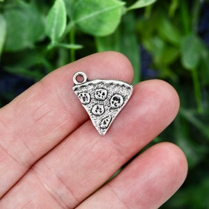 1  Slice of Pizza Silver Tone Charm SC1942