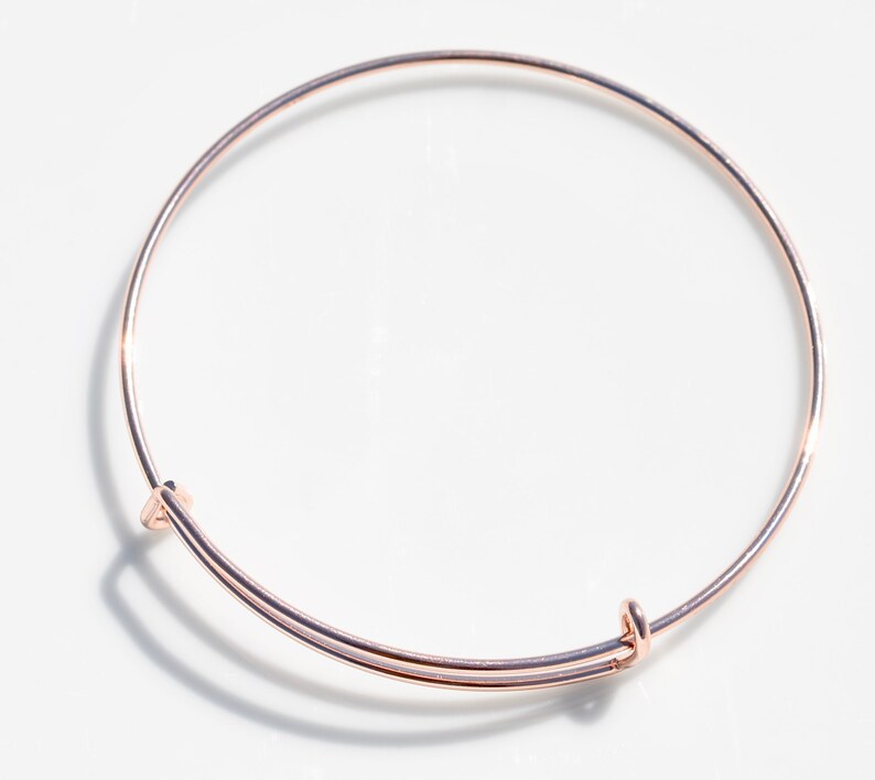 1 Expandable Rose Gold Tone Bangle Bracelet C787