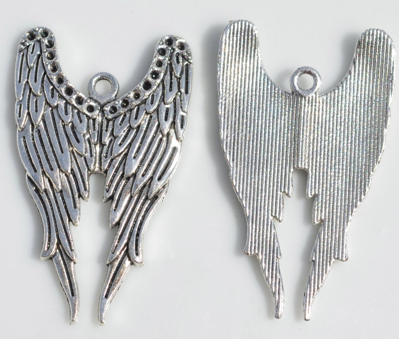 BULK 20 Angel Wing Silver Tone Charms SC1467 Etsy