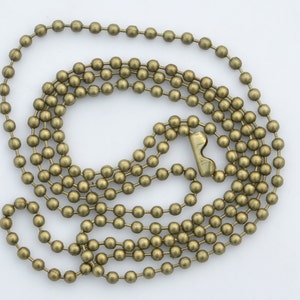 BULK 12 Bronze Tone Ball 20 Necklace Chains 2.4mm C905 image 3