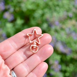 5 Star Swivel Rose Gold Plated Key Ring  Clasps F590