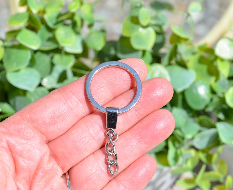 BULK 20 Key Ring Holders Silver Tone With Extender Chain F553 Etsy