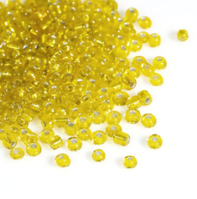 100 Grams Bright Yellow Glass Seed Beads 10/0 BD855 Etsy