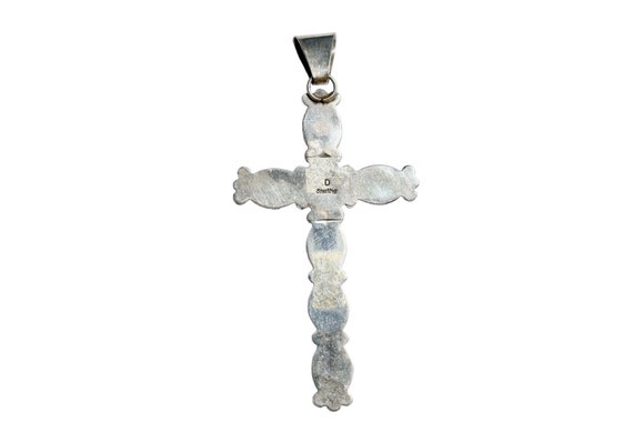 1 Vintage Sterling Silver and Black Onyx Cross Pendant SC3418 - Etsy