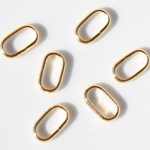 BULK 20 Stainless Steel Gold Tone 12mm Oval Jump Rings  F636