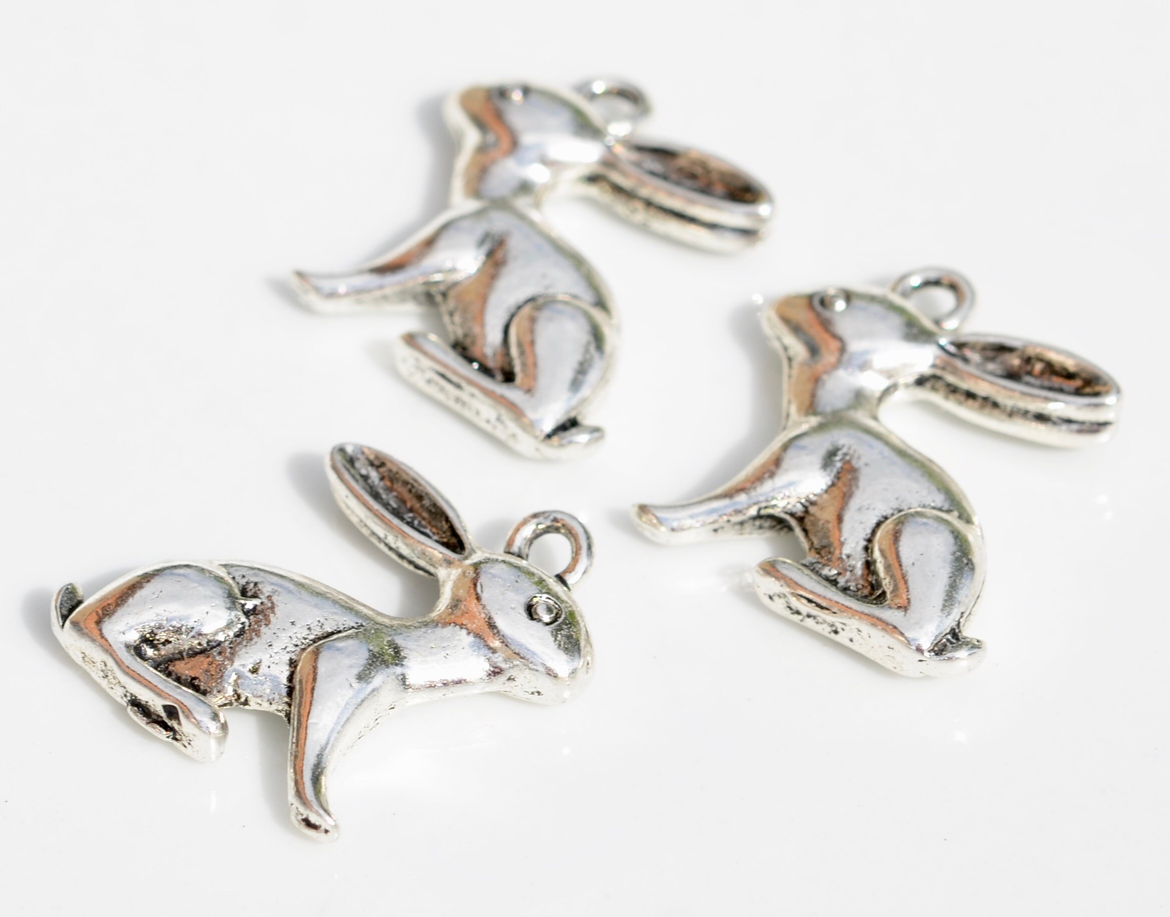 【AND A ASH】Parts Bunny Silver BULK 20 Bunny Rabbit Silver Tone Charms SC2645 - Etsy