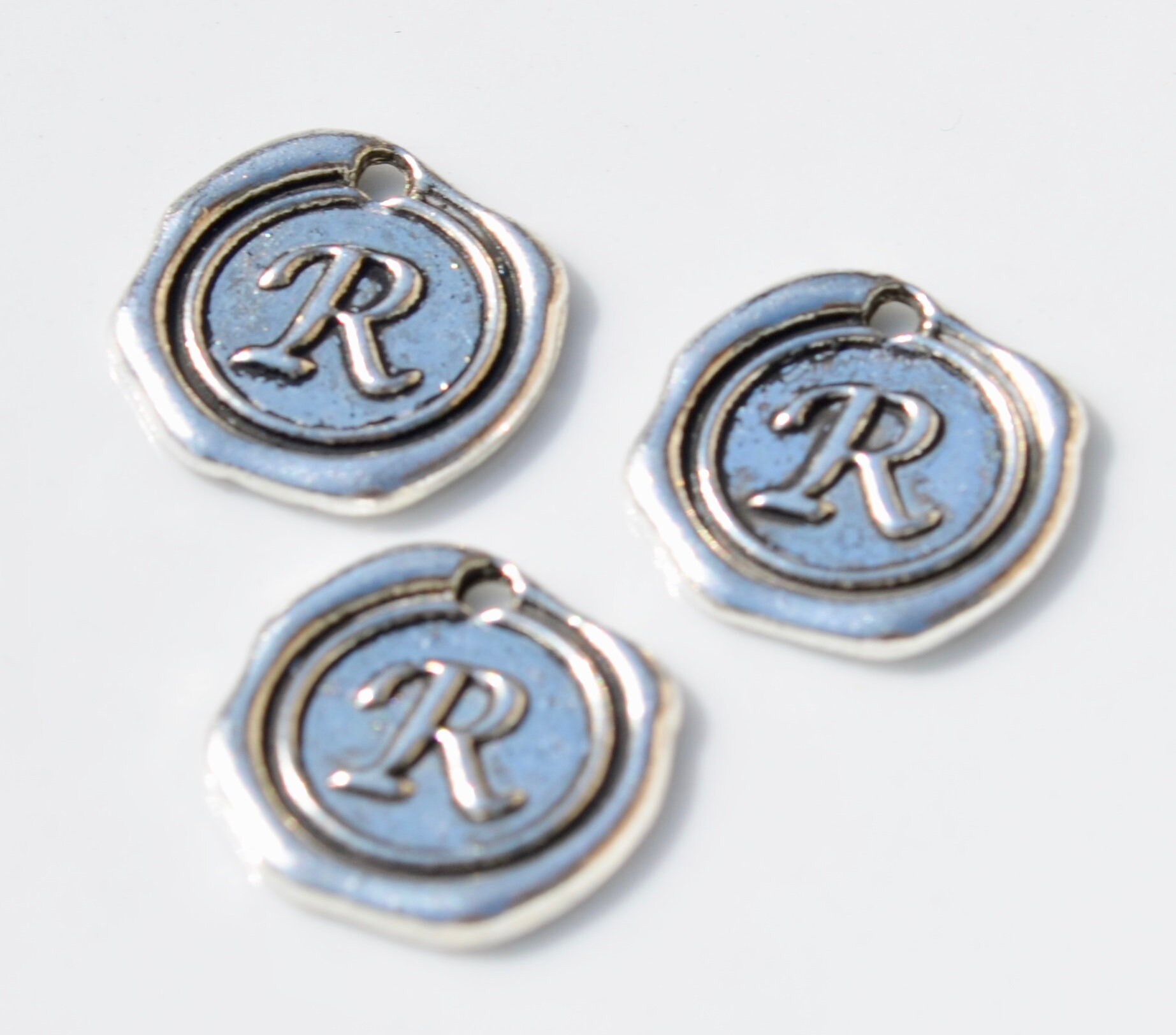Stamp Letter R 1 Letter R, Wax Stamp Silver Tone Charm SC2167 - Etsy