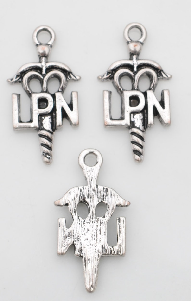 BULK 20 LPN Nurse Silver Tone Charms SC2741 Etsy