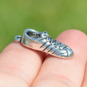 1 Tennis Shoe 3D Silver Tone Charm SC3249