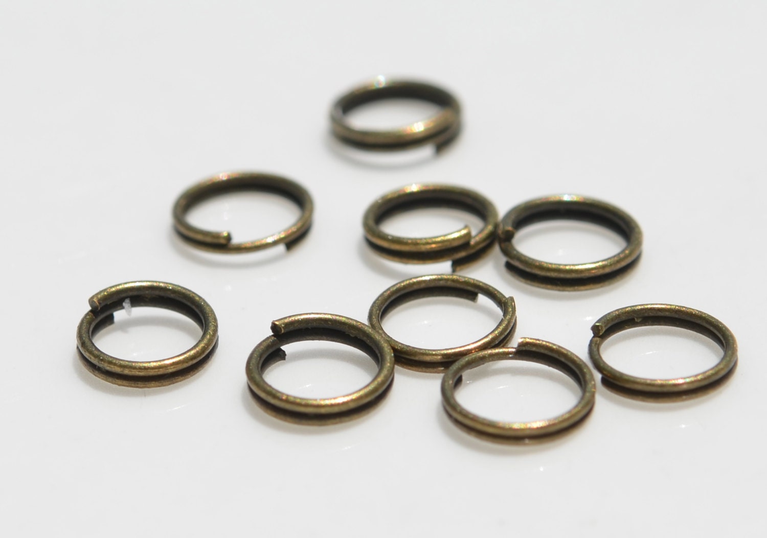 100 Bronze Tone 7mm Split Jump Rings F112 Etsy