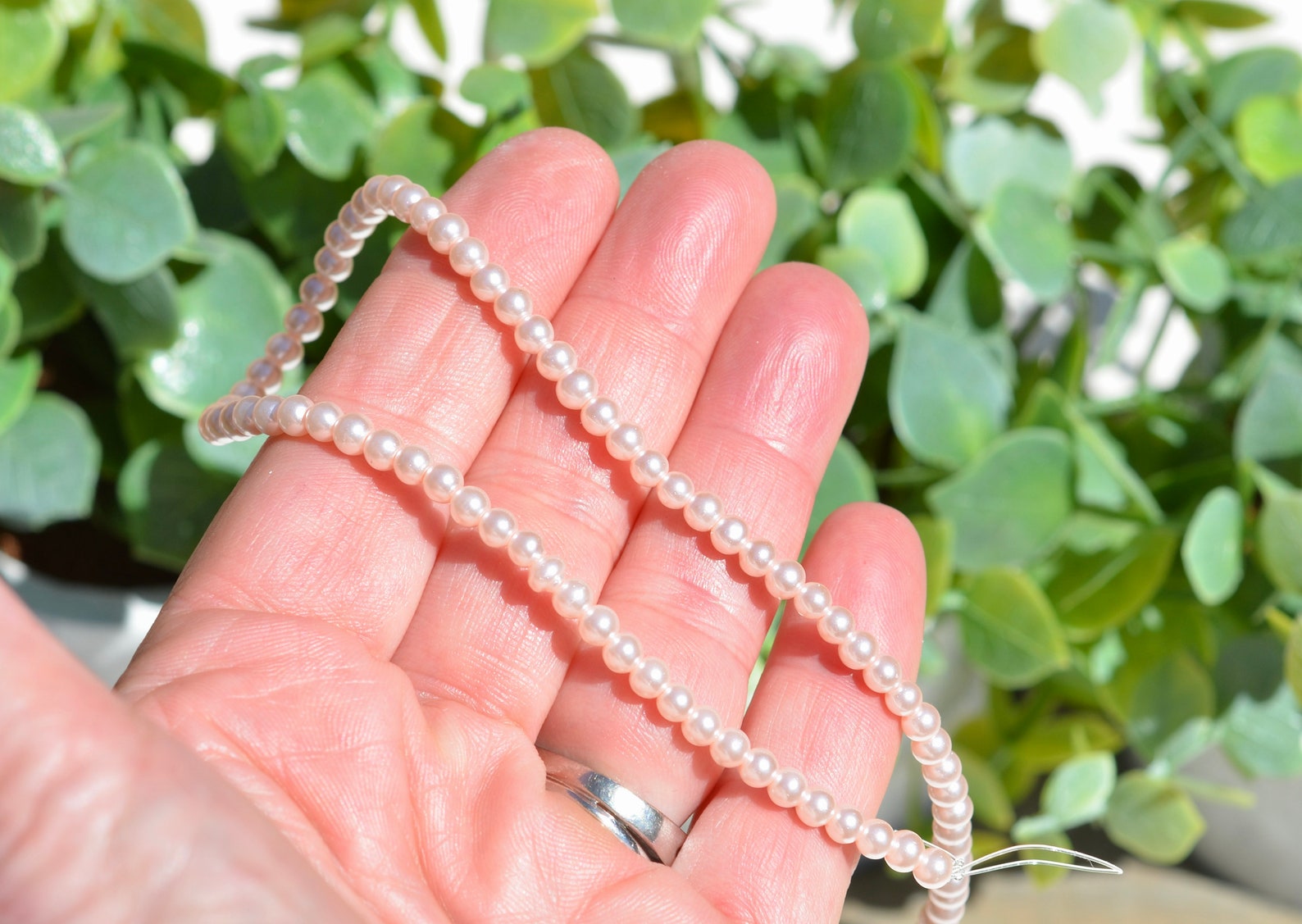 84 Pink Glass Pearl Beads 4mm BD348 Etsy