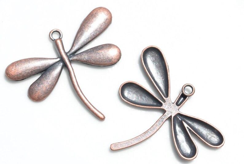 BULK 20 Copper Tone Dragonfly Charms BC1542