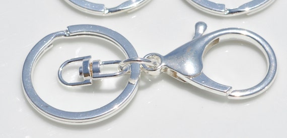 BULK 20 Split Key Ring Holder With a Large Lobster Clasp