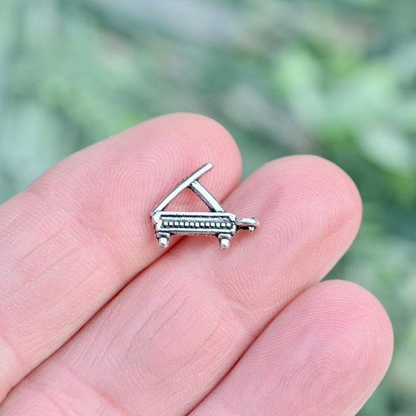 BULK 20  Piano Silver Tone Charms SC5327