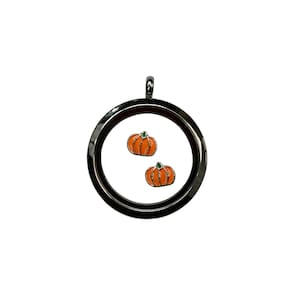 1 Memory Locket Pumpkin Charm FL155