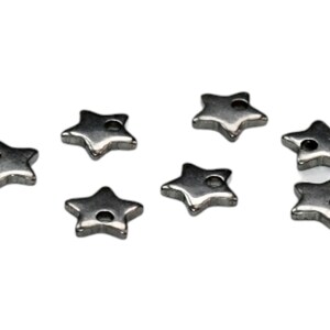25 Stainless Steel Blank Mini Star Charms SC3419 - Etsy