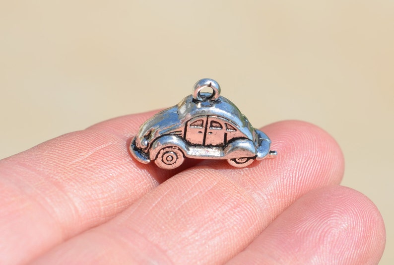 BULK 25 Car 3D Silver Tone Charms SC1511