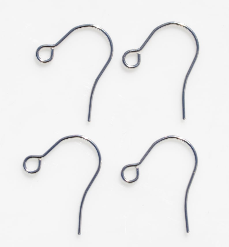 50 Stainless Steel Earring Wire Hooks With a Loop F438 - Etsy