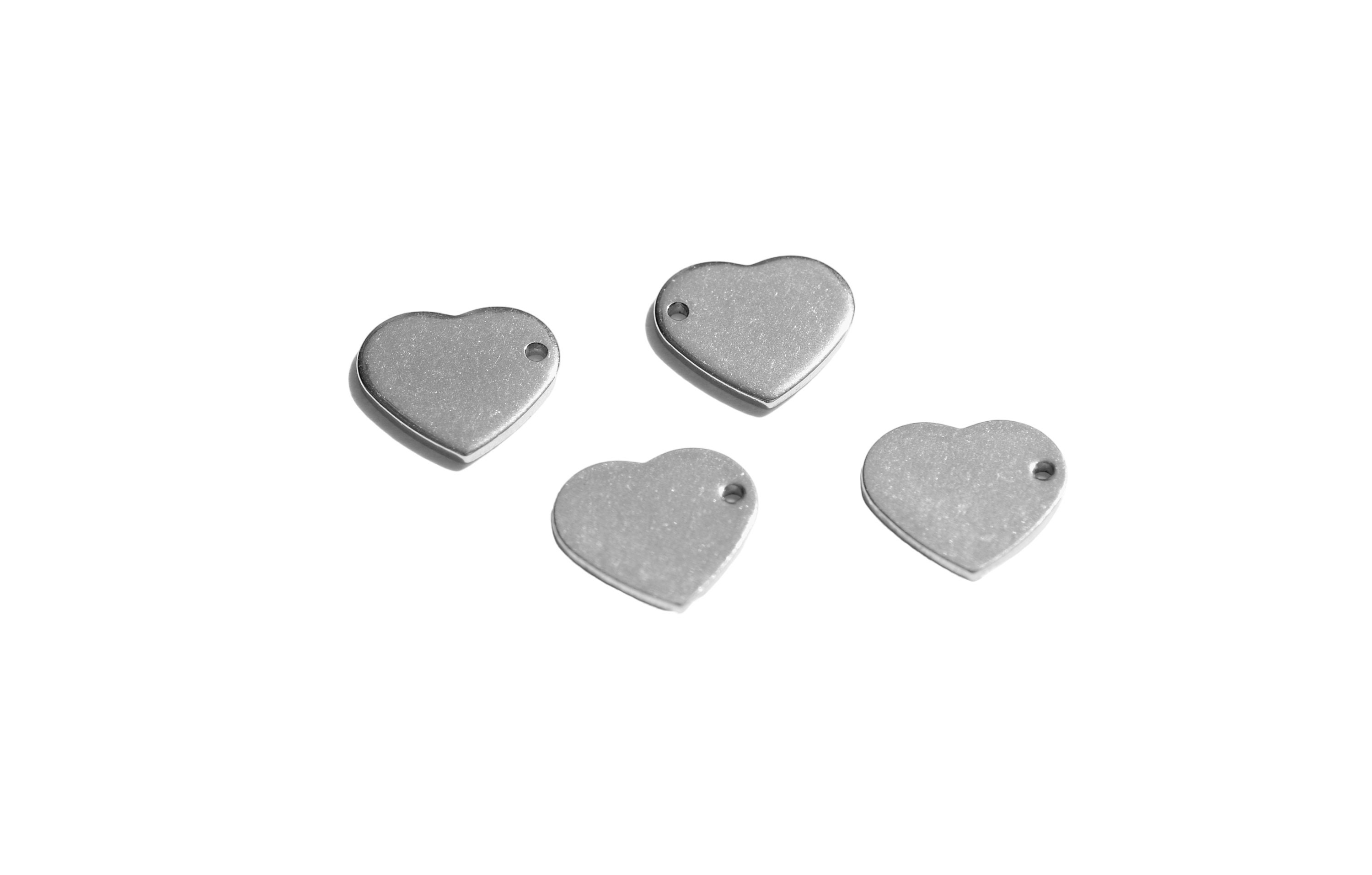 Cœur à Cœur*・handmade車輪・13点 10 Stainless Steel 10mm Heart Blank Charms SC5369 - Etsy Canada