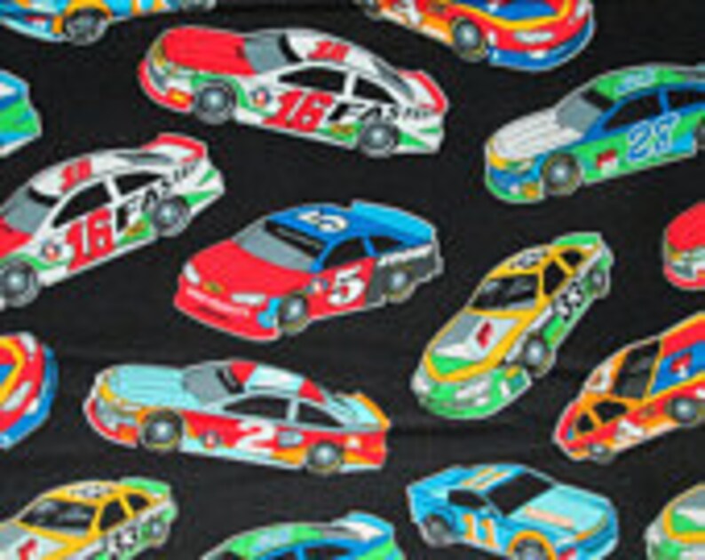 Kids Napkin and Placemat Set Small Kid Sized Race Cars Reusable Cloth Napkin