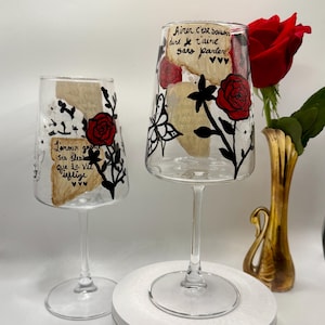 French Love Letter Rotweingläser (2er-Set)
