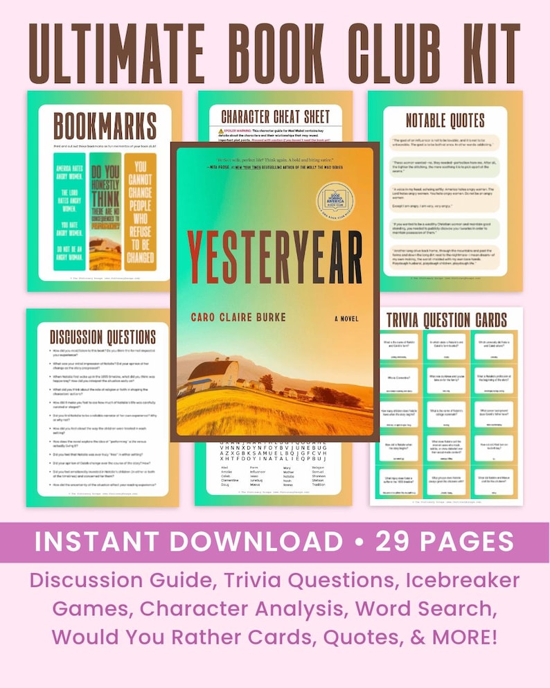 The Ultimate Book Club Kit: Yesteryear by Caro Claire Burke, Book Club ...