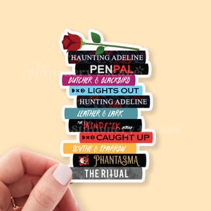 Adesivo per pila di libri "Dark Romance", adesivo libresco, osceno, piccante, adesivo Kindle, regalo per amanti dei libri, adesivo per laptop, impermeabile, regalo per club del libro