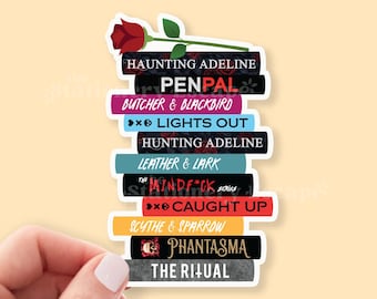 Dark Romance Book Stack Sticker, Bookish Sticker, Smut, Spicy, Kindle Decal, Gift for Book Lovers, Laptop Decal, Waterproof, Book Club Gift