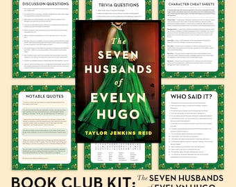 The Ultimate Book Club Kit: The Seven Husbands of Evelyn Hugo, Book Club Discussion Guide, Book Club Games, Trivia Questions, Cheat Sheets