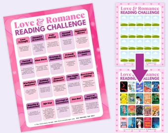 Romance Tropes Reading Challenge Tracker, Canva Template, Love Story, Book Log, Reading Tracker, Book Challenge, Romance Novels, Spicy, Smut
