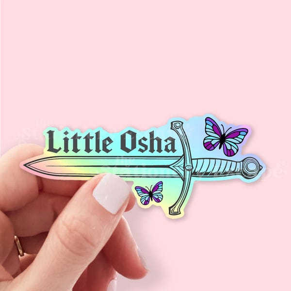 Little Osha Sticker, Quicksilver, Holographic, Waterproof, Bookish Sticker, Kindle Decal, Gifts for Book Lovers, Fantasy Readers, Romantasy