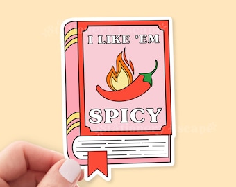Spicy Book Sticker, Romance Bookish Sticker, Smut, Romantasy, Dark Romance, Kindle Decal, Gifts for Spicy Readers, Laptop Decal, Waterproof