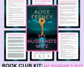 The Ultimate Book Club Kit: My Husband's Wife, Alice Feeney, Book Club Discussion Guide, Games, Trivia Questions, Character Cheat Sheets