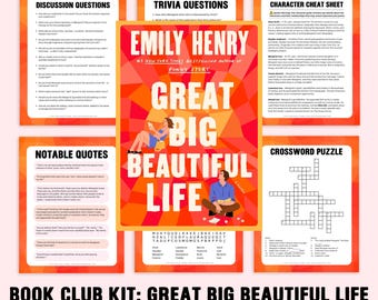 The Ultimate Book Club Kit: Great Big Beautiful Life, Emily Henry, Book Club Discussion Guide, Book Club Games, Book Guide, Trivia Questions