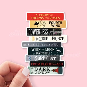 Romantasy Book Stack Sticker, Bookish Sticker, Fantasy Romance, Smut, Spicy, Kindle Decal, Laptop Sticker, Waterproof, Book Club Gift Idea