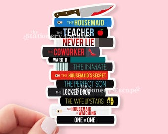 Freida McFadden Book Stack Sticker, Bookish Sticker, Kindle Decal, Gifts for Book Lovers, Laptop Decal, Waterproof, Library, Book Club Gifts