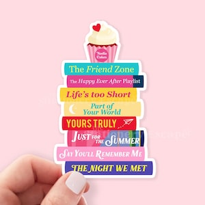 Abby Jimenez Book Stack Sticker, Bookish Sticker, Kindle Decal, Gifts for Book Lovers, Laptop Decal, Waterproof, Library, Book Club Gifts