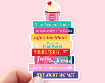 Abby Jimenez Book Stack Sticker, Bookish Sticker, Kindle Decal, Gifts for Book Lovers, Laptop Decal, Waterproof, Library, Book Club Gifts