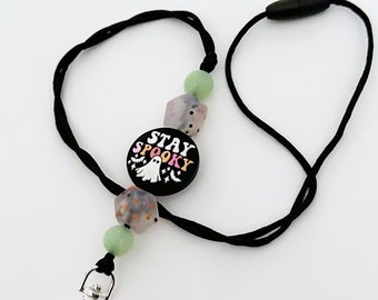 Stay Spooky neck lanyard / key holder / ID keychain