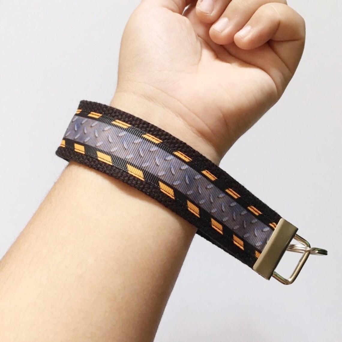 Construction Keychain Wristlet Key Fob Wristlet Etsy