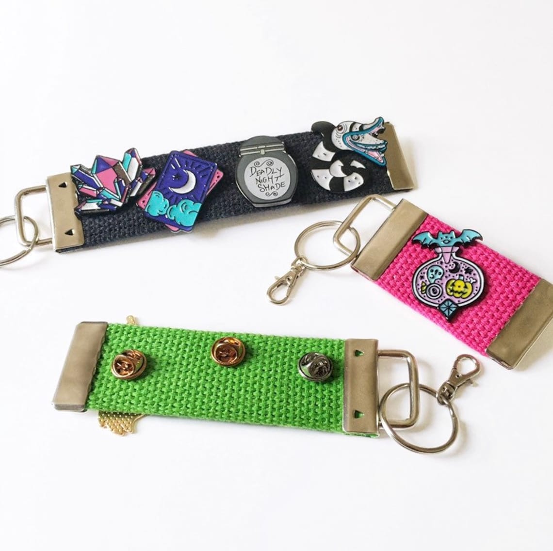 Pin holder keychain / natural keychain pin keeper / pin Etsy