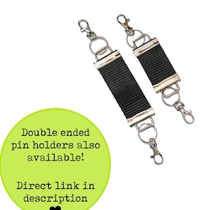 Wide Pin Holder Keychain / Black Keychain Pin Keeper / 1.5 Width / Wide ...