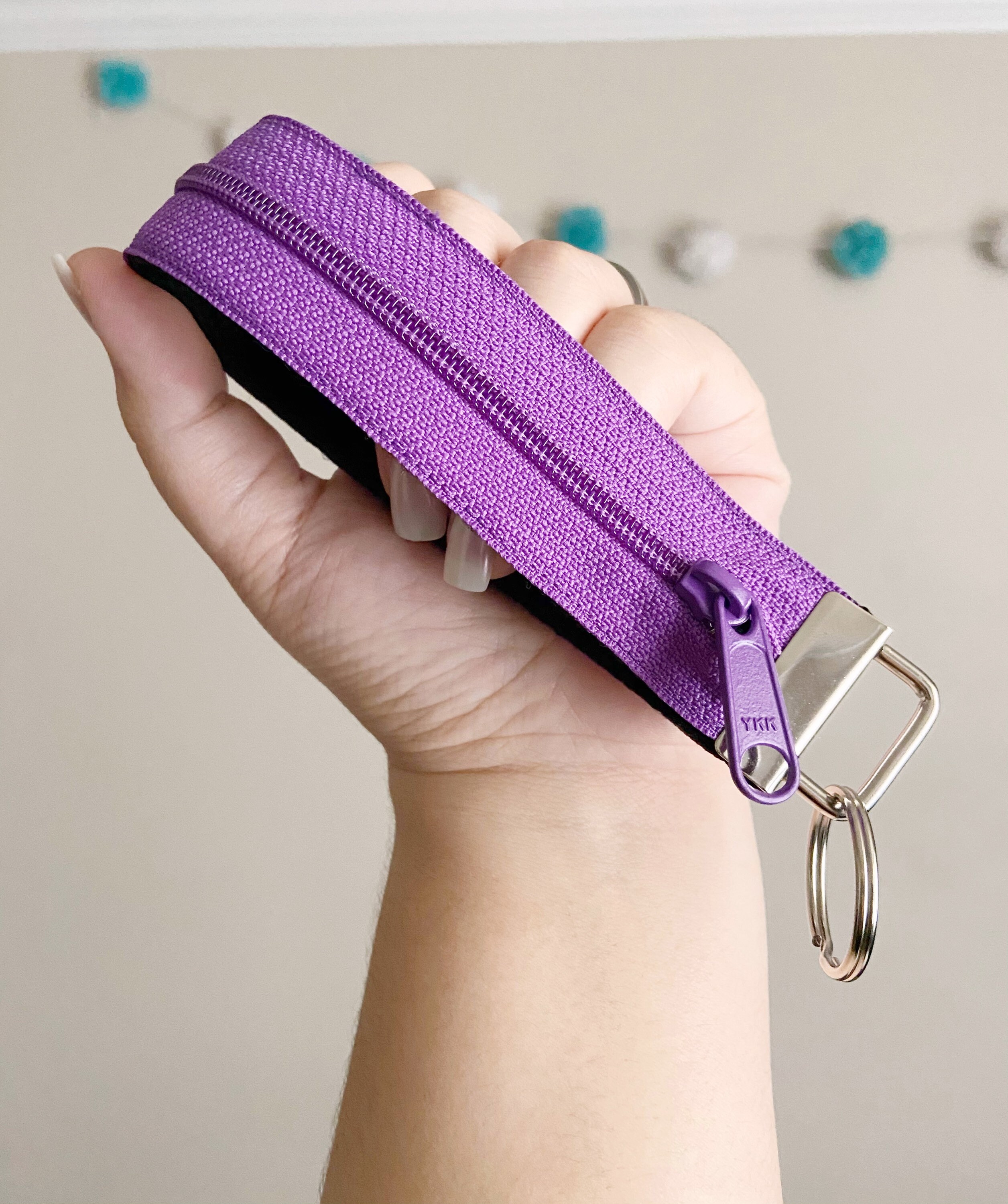 Zipper keychain wristlet / money holder / cash stash wristlet Etsy