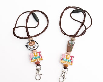 Coffee neck lanyard / key holder / ID keychain