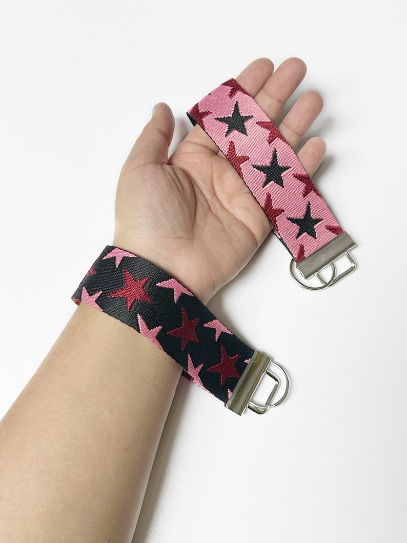 Wide wristlet key chain / stars keychain key holder image 8