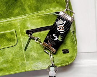 Pin Holder Keychain, Double Clip Pin Display - 1.5" Wide