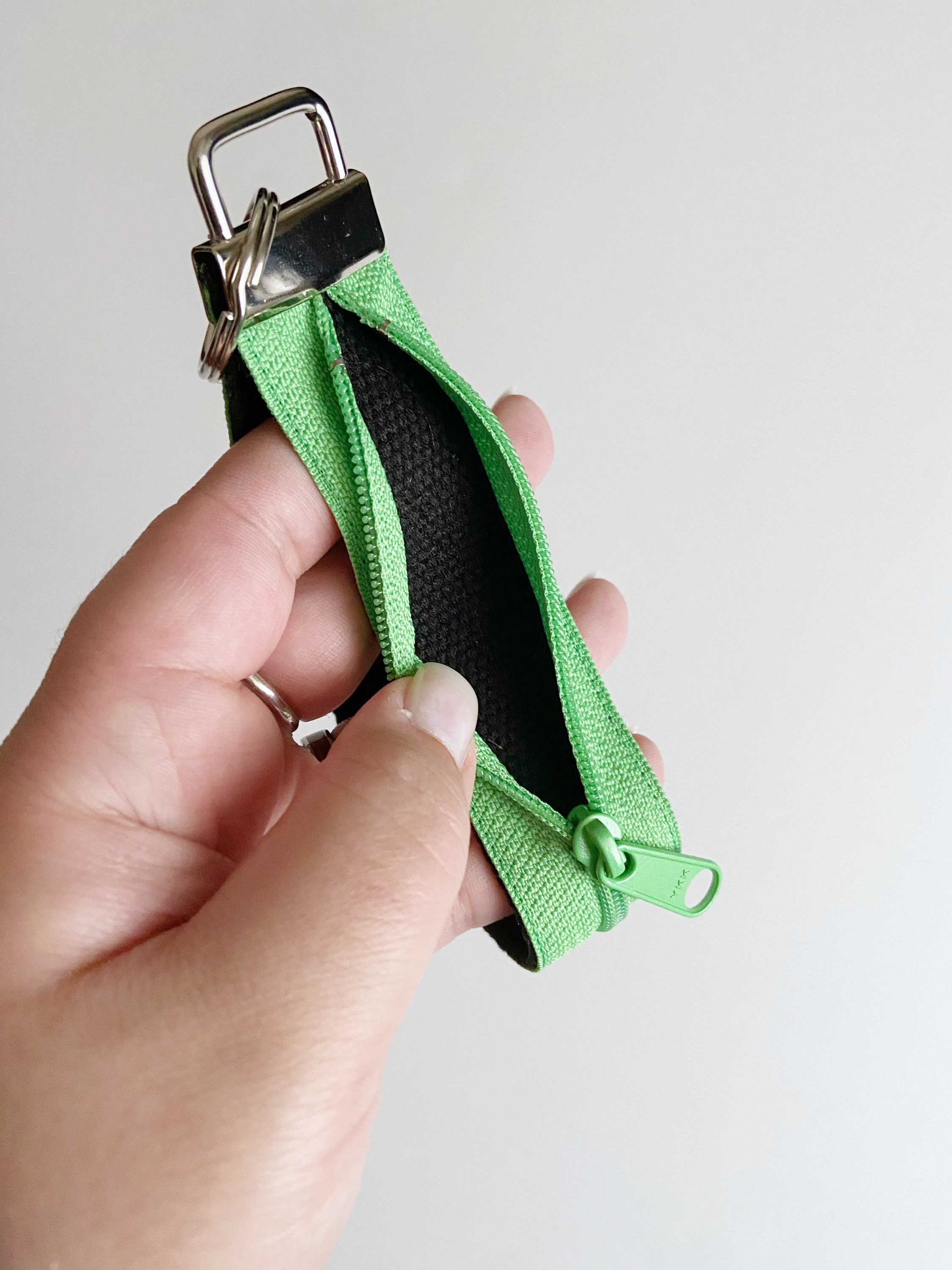 Zipper keychain wristlet / money holder / cash stash wristlet Etsy
