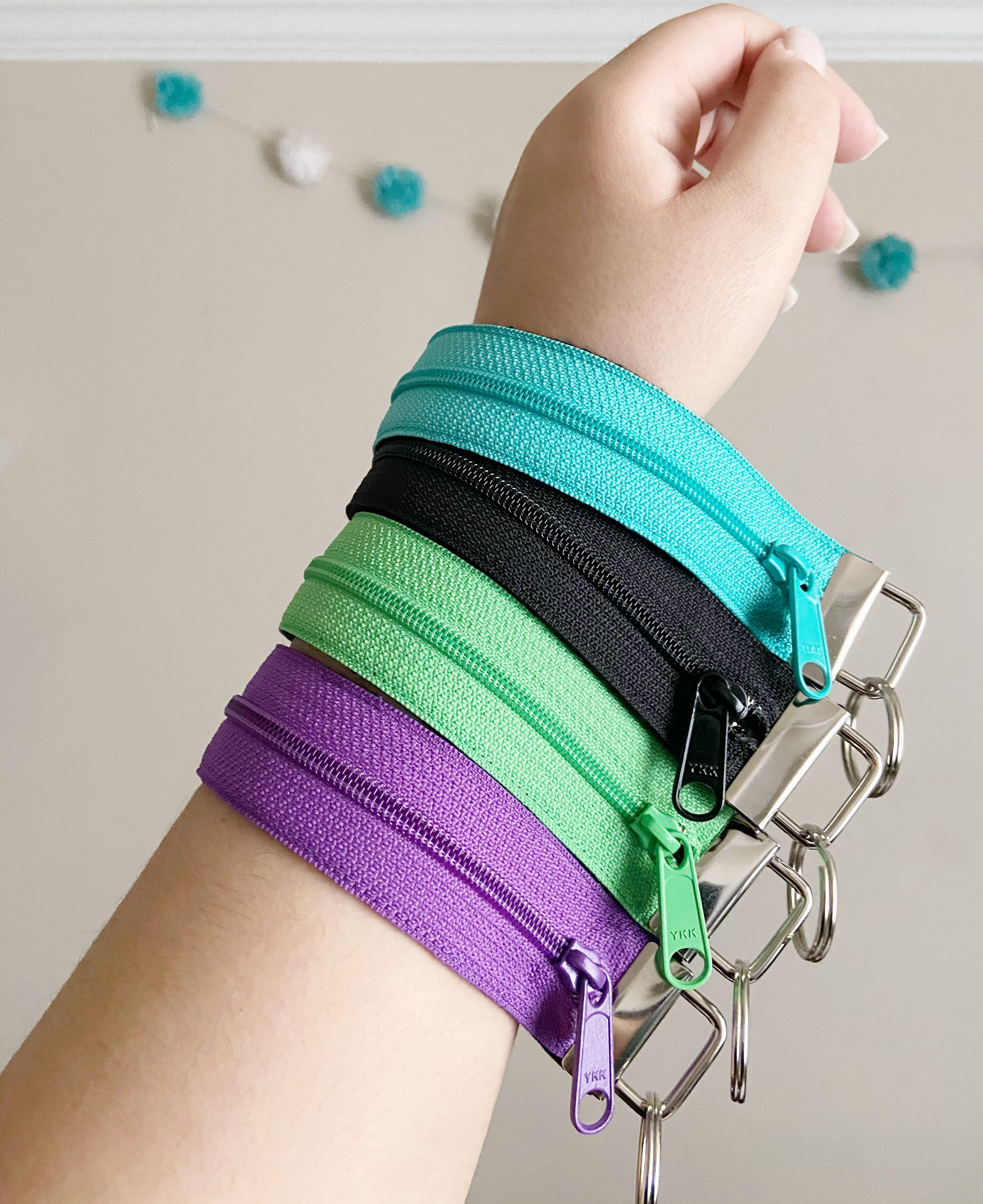 Zipper keychain wristlet / money holder / cash stash wristlet Etsy