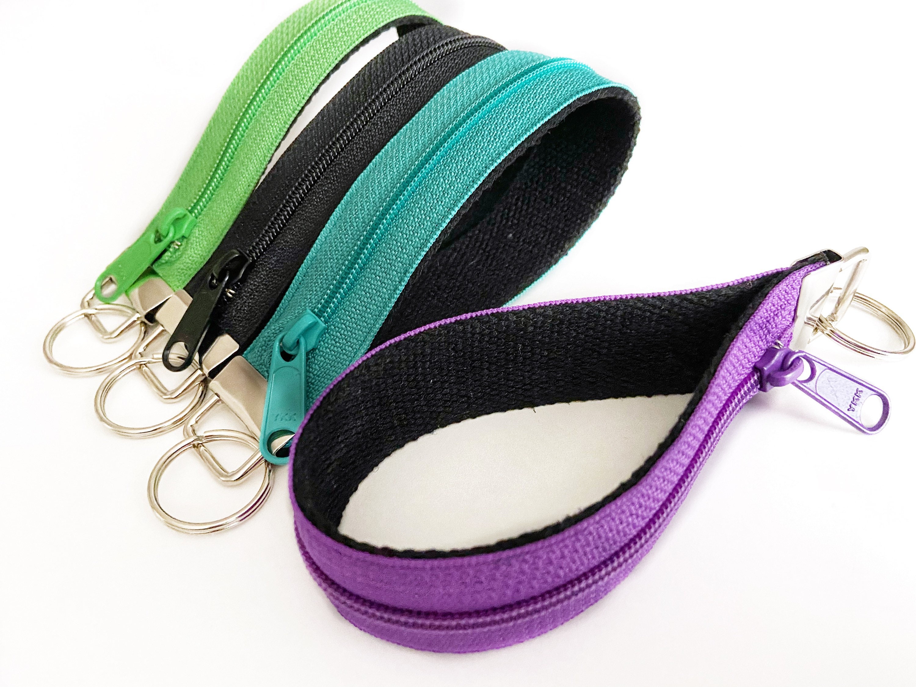 Zipper keychain wristlet / money holder / cash stash wristlet Etsy