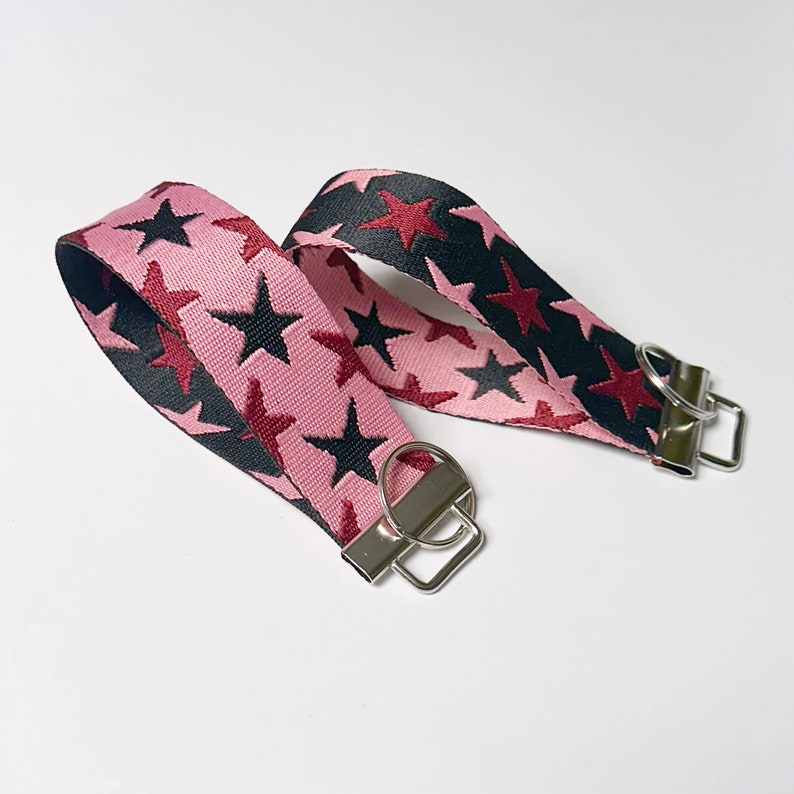 Wide wristlet key chain / stars keychain key holder image 3